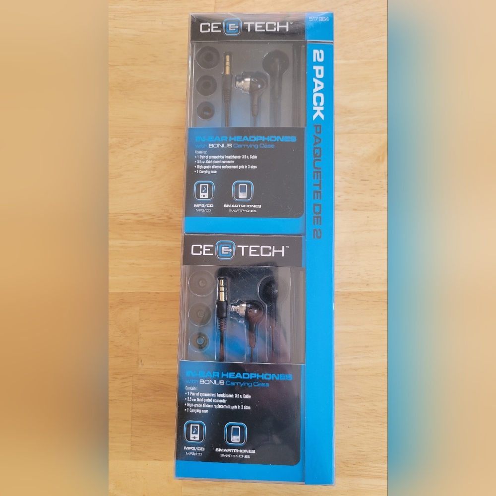 New in packaging in ear headphones with case